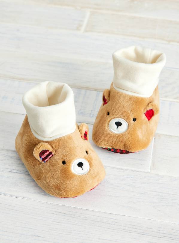 Christmas Bear Borg Booties 9-12 months